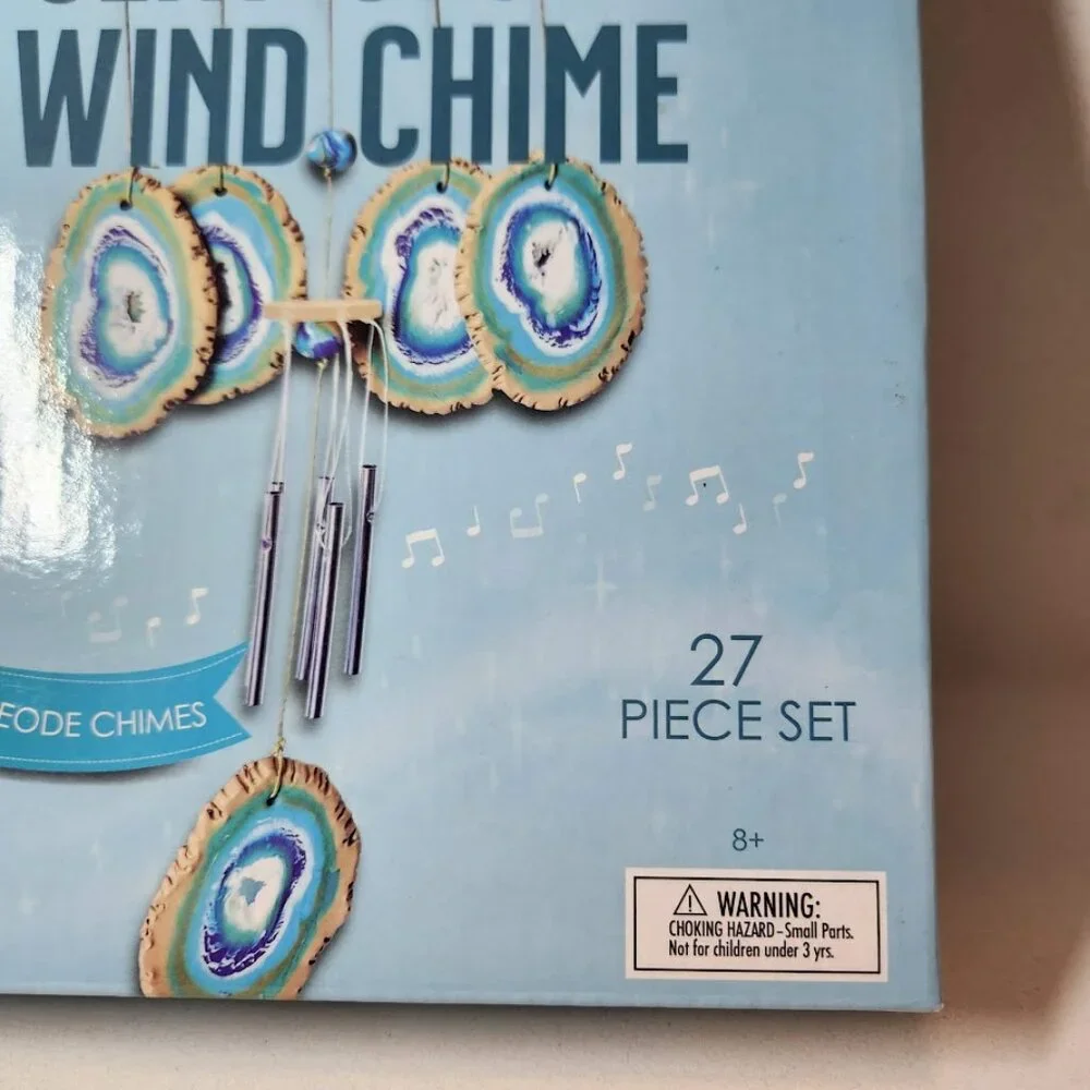 NEW Make Your Own Clay Geode Wind Chime DIY Craft Kit CHRISTMAS GIFT Stocking St